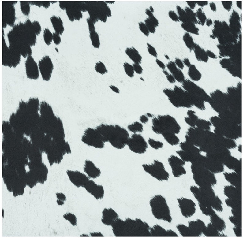 Faux Cowhide Cube Ottoman Cow Print Ottoman Etsy