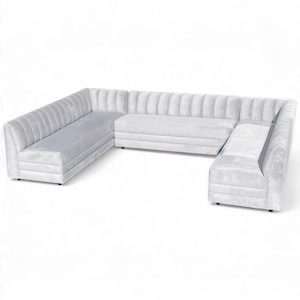 3-Piece U-Shape Sofa Sectional, U Shaped Banquette Bench, U-Shaped Sectional With 2 Chaise, Modern U Shaped Sectional