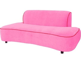 Mona Sofa, Retro Curved Sofa, 3 Seater Curved Sofa