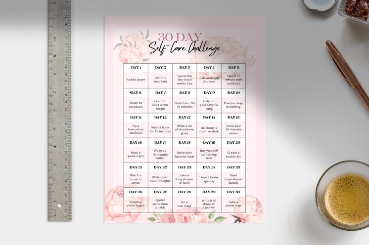 30 Day Self Care Challenge - Etsy