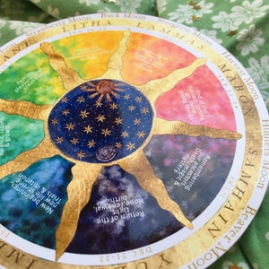 Wheel of the Year Wicca paper Calendar | Etsy