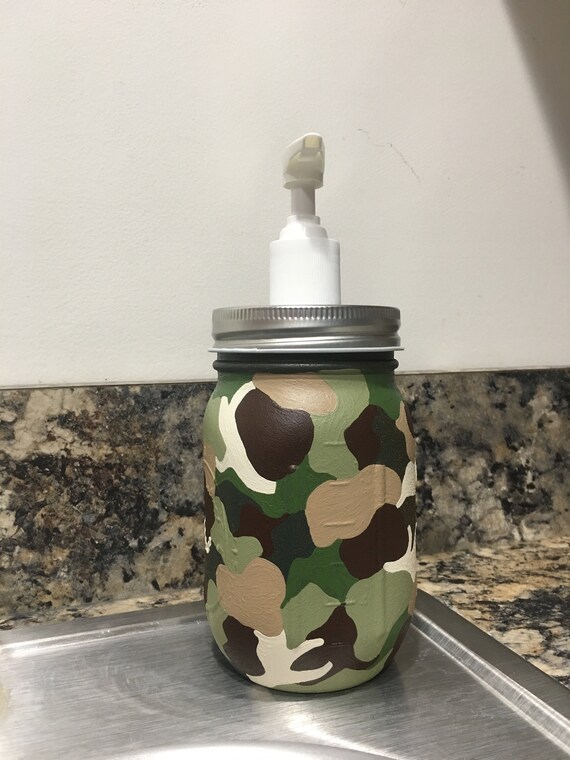 Mason Jars Kitchen Decor Bathroom Decor Cabin Decor Camo Etsy