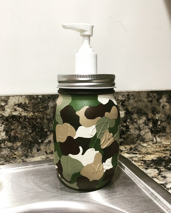 Mason Jars Kitchen Decor Bathroom Decor Cabin Decor Camo Etsy