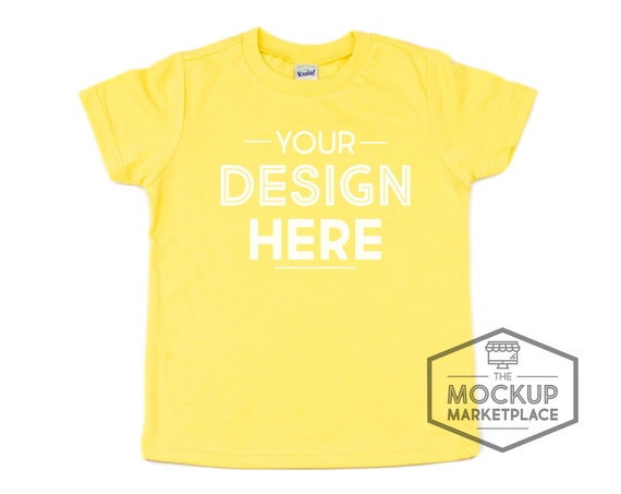 Kavio Tee Mockup Yellow Unisex Crew Neck T-Shirt