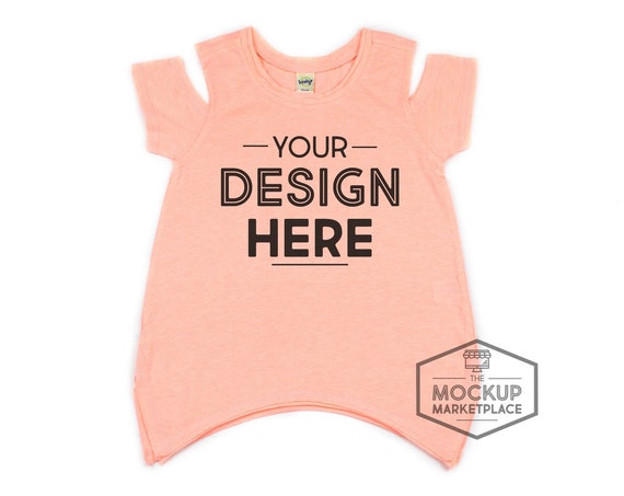Kavio Cold Shoulder Short Sleeve Mockup Flamingo Cold