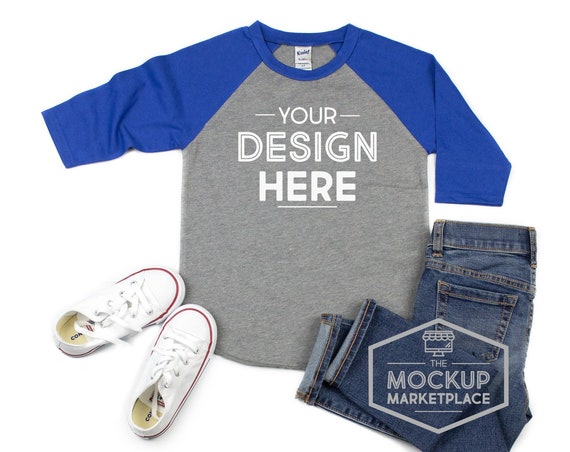 Kavio Raglan Mockup Dark Heather Gray Cobalt Raglan Kavio Raglan Mockup Dark Heather Gray Cobalt Raglan