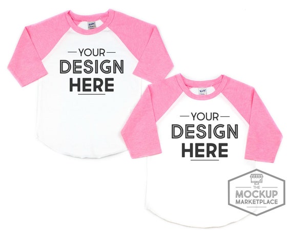 Kavio Raglan Set Mockup Pink Flash Ijo0660 Kavio Raglan Set Mockup Pink Flash Ijo0660