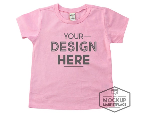Kavio Tee Mockup Bubble Gum Pink Unisex Crew