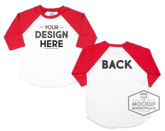 Kavio Red Front And Back Raglan Mockup Ijo0660 Kavio Red Front And Back Raglan Mockup Ijo0660