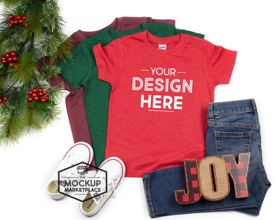 Kavio Tee Mockup Heather Red Heather Wine And Heather