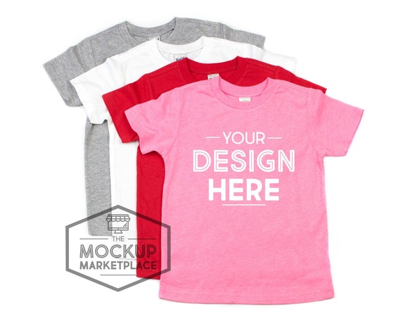 Download Kavio Tee Stack Mockup Heather Grey Pink Flash White Mockups Editorial Free Download PSD Mockup Templates