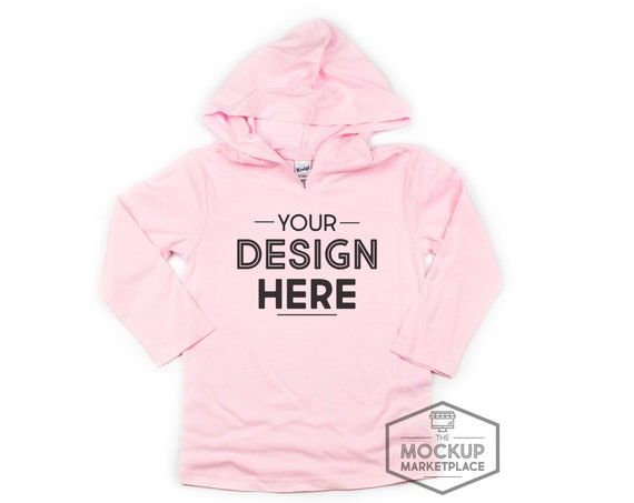 Download Free Kavio Baby Pink Long Sleeve Pullover Hoodie Mockup ...