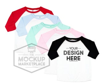 Laughing Giraffe Black Raglan Stack Mockup Sublimation Etsy