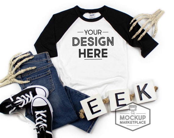 Kavio Halloween Raglan Mockup Ijo0660 Tp0660
