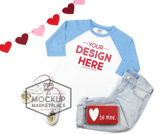 Kavio Valentine Raglan Mockup Azure Blue Valentines Day Kavio Valentine Raglan Mockup Azure Blue Valentines Day