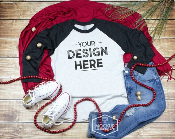 Free Next Level 6051 Raglan Mockup For Christmas Vintage (PSD) - Free 784244+ Design PSD Mockup ...