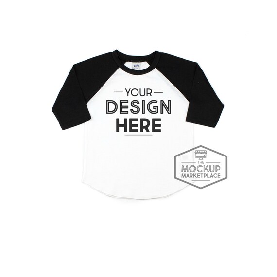 Kavio Raglan Mockup Black Ijo0660 Tp0660 Yjp0660 Unisex Etsy
