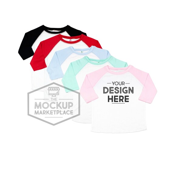 Laughing Giraffe Black Raglan Stack Mockup Sublimation Etsy