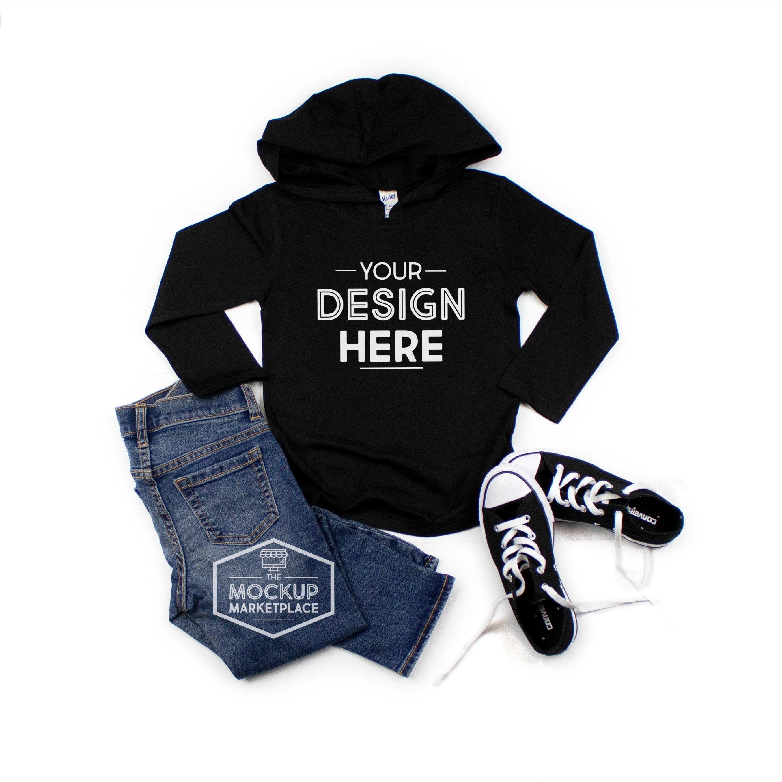 Download Kavio Long Sleeve Pullover Hoodie Mockup Hooded Pullover | Etsy