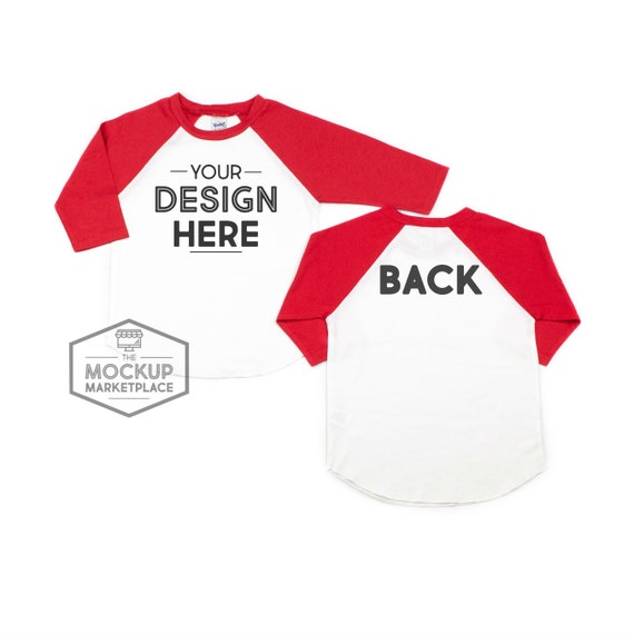 red and white raglan