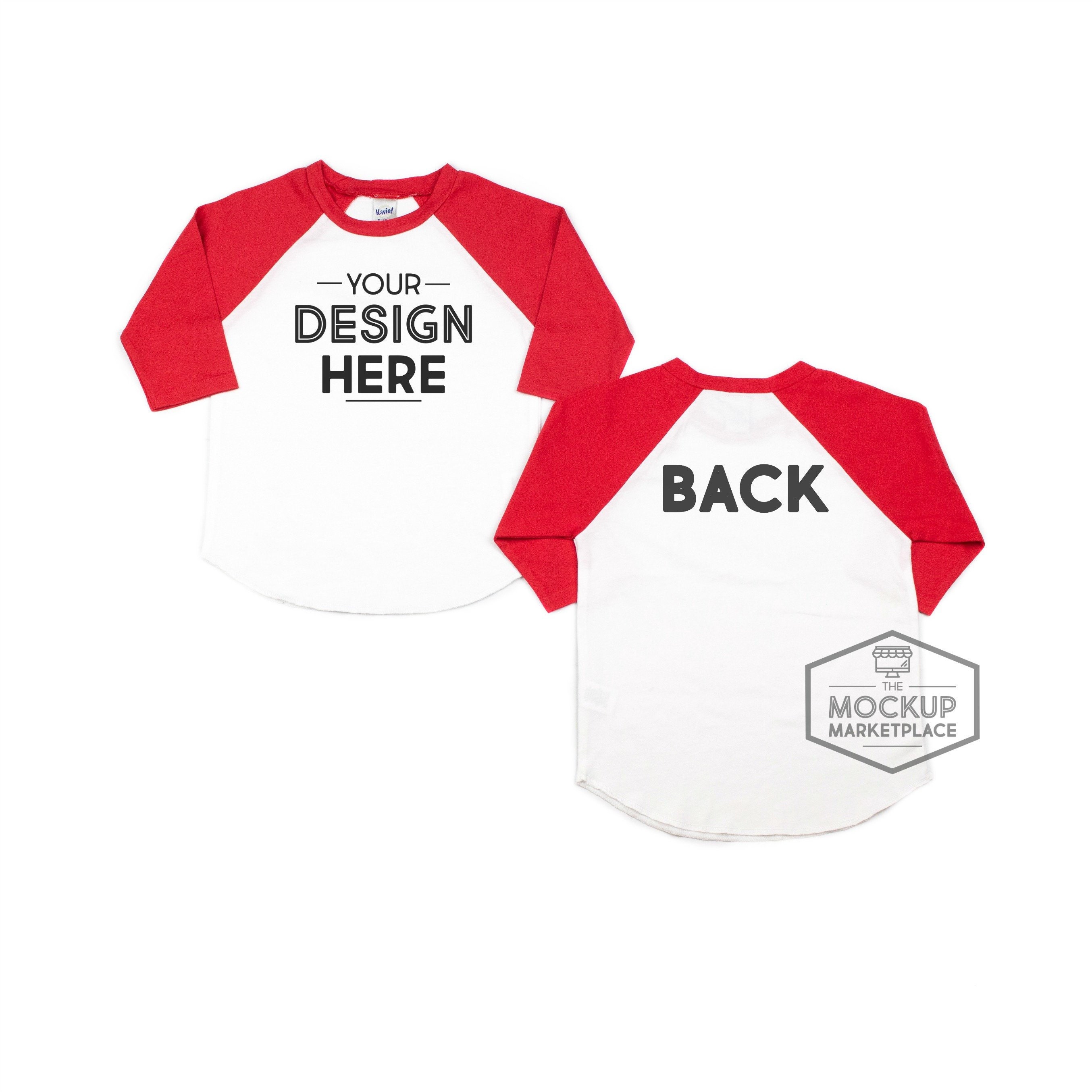 Download Kavio Red Front And Back Raglan Mockup Ijo0660 Tp0660 Etsy