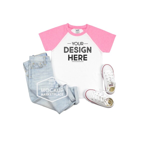 Kavio Short Sleeve Raglan Mockup Ijp0687 Tjp0687 Etsy