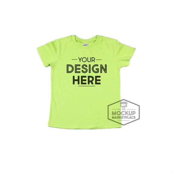 Kavio Tee Mockup Lime Green Unisex Crew Neck T Shirt Flat Etsy