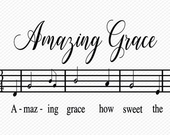 Amazing grace svg | Etsy