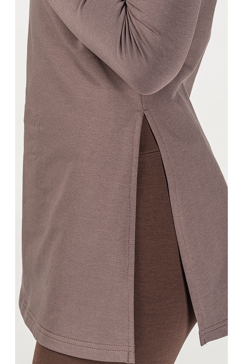 Extravarant Women Brown Warm Cotton Hoodie Top Warm Top Cotton Hoody Women Blouse Mothers Day Gift Long Sleeve Everyday Easy to Wear Top