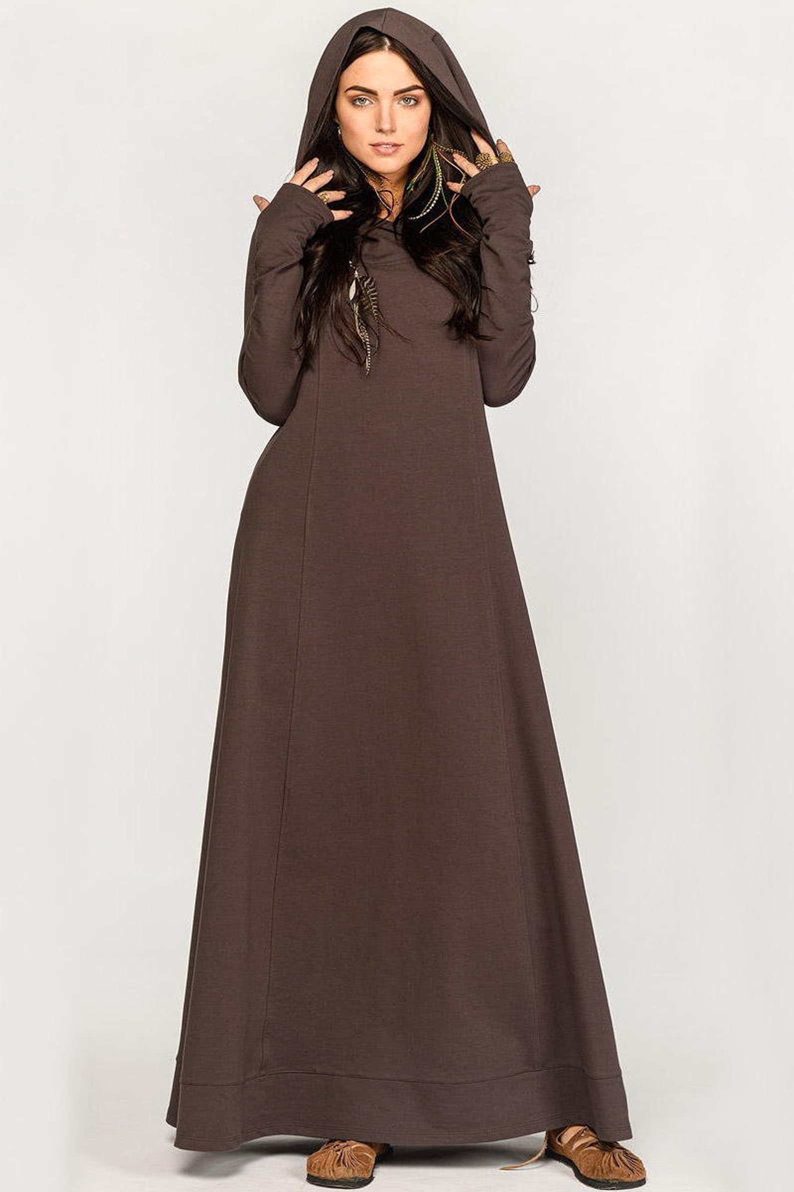 long hooded gown