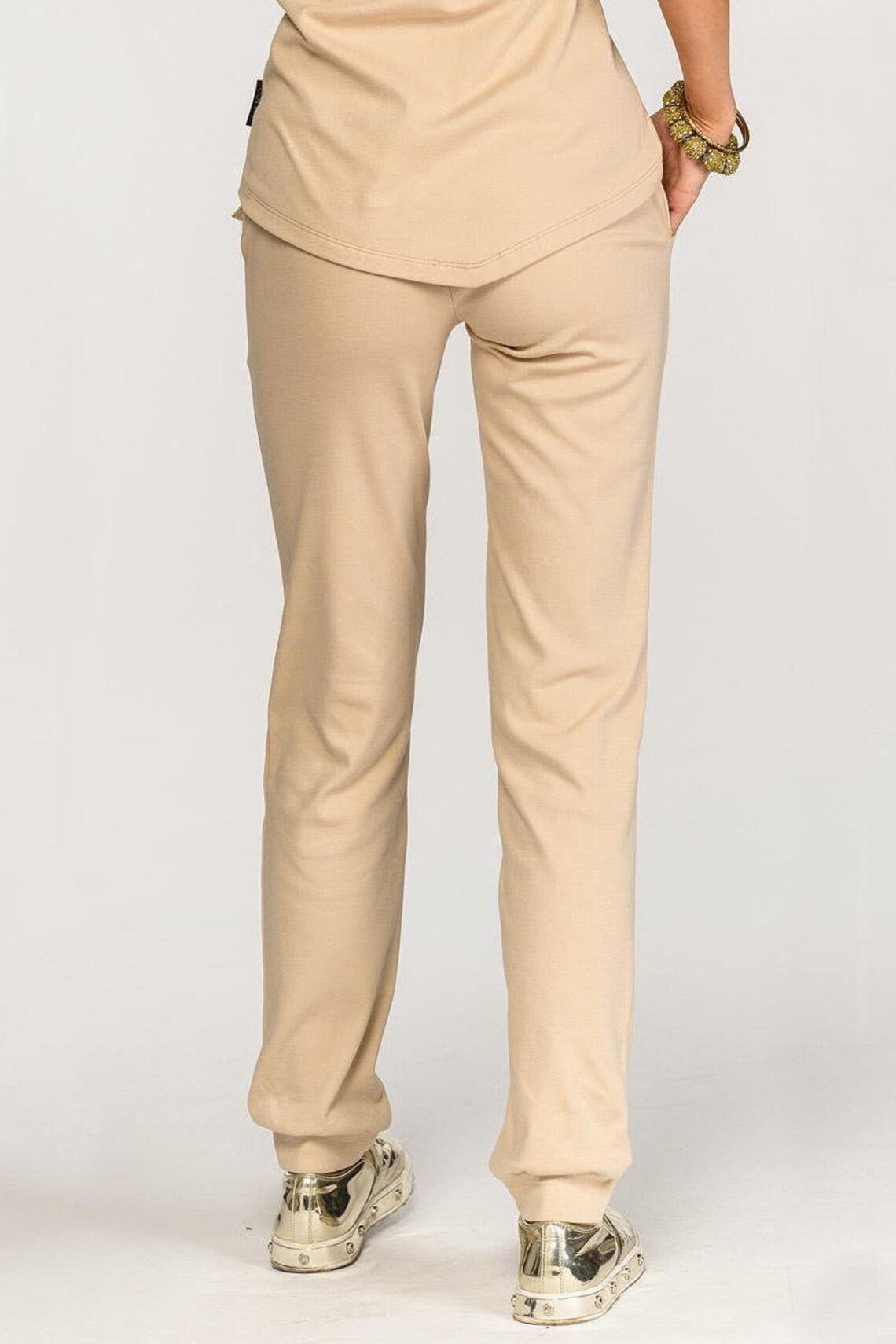 Beige women natural cotton pants Summer pants Womens pants Etsy