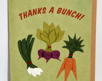 Thanks A Bunch (broccoli) || Cute Thank You Card - Etsy