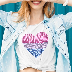 Bisexual Heart Shirt, Bisexual Pride Shirt, Bi Pride Shirt, Bisexual Clothing, Bisexual Shirt, Bisexual Flag Colors Aesthetic Clothing,