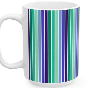 Large Gay Mug, Striped MLM Pride Flag Coffee Mug, Gay Male Pride Kitchen Decor, MLM Flag Stripes Cup, Gay Housewarming Gift, trendy Gay Gift
