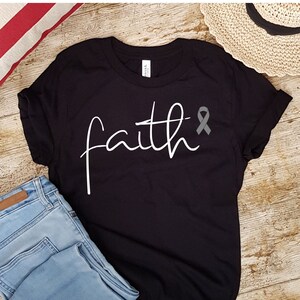Brain Cancer Shirt, Tank Top, Sweatshirt, Hoodie, Cancer Tee, Brain Cancer Support Shirt, Brain Cancer Awareness Shirt, Faith Shirt,