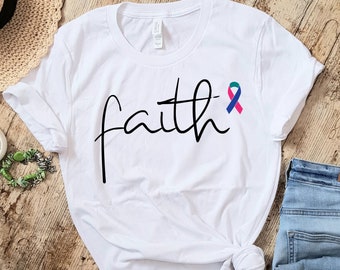 Thyroid Cancer Shirt, Tank Top, Sweatshirt, Hoodie, Thyroid Cancer Ribbon Shirt, Thyroid Cancer Awareness, Faith Shirt, Cancer Tee,