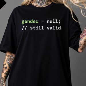 Comfort Colors Agender Shirt, Agender Pride Shirt, subtle Agender Flag Colors, Computer Code Gender Not Found, Non-Gendered Inclusion Shirts