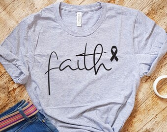Melanoma Skin Cancer Shirt, Tank Top, Sweatshirt, Hoodie, Skin Cancer Support Shirt, Faith Shirt, Skin Cancer Awareness Shirt, Black Ribbon