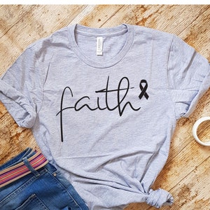 Melanoma Skin Cancer Shirt, Tank Top, Sweatshirt, Hoodie, Skin Cancer Support Shirt, Faith Shirt, Skin Cancer Awareness Shirt, Black Ribbon