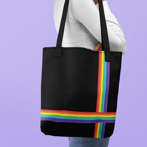 Rainbow Tote Bag, striped Rainbow Flag Bag, LGBT Pride Tote Bag, Queer Gift, Gay Pride Bag, Pride Gift 2021, Festival Bag, LGBT Bag,