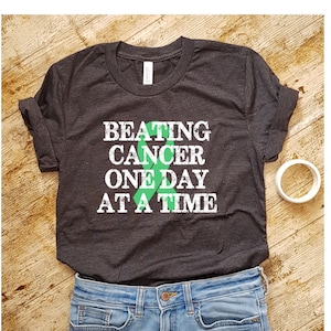 Liver Cancer Shirt, Tank Top, Sweatshirt, Hoodie, Beating Liver Cancer, Liver Cancer Fighter, Emerald Green Ribbon Family Support Shirt
