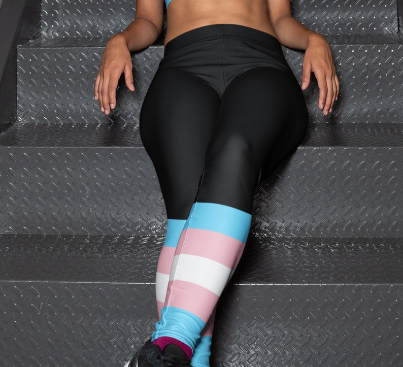 Transgender Pride Leggings Trans Pride Flag Gym Leggings | Etsy