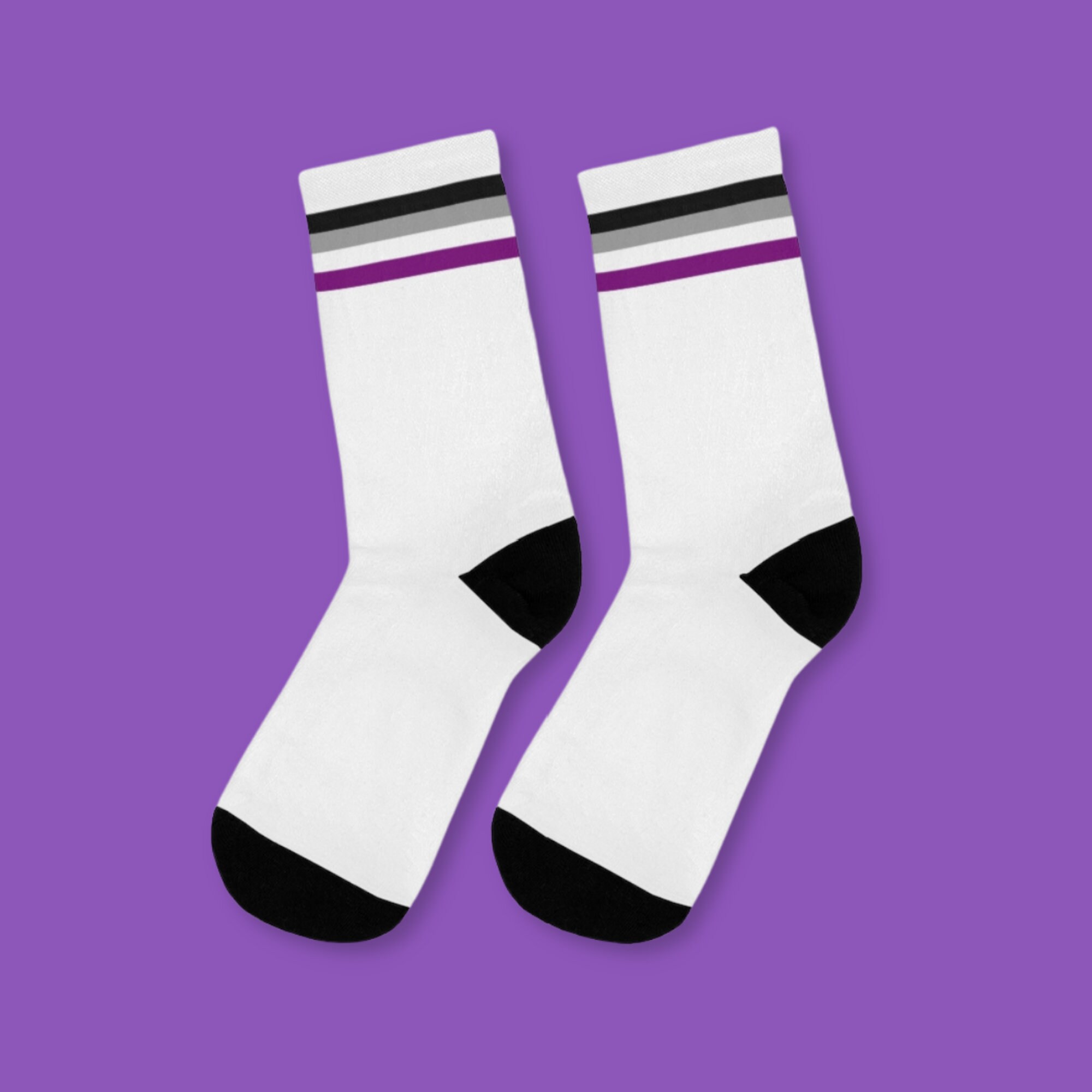 Asexual Socks One Size Asexual Pride Socks Ace Socks Ace Etsy