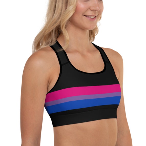 Bisexual Sports Bra, Bisexual Pride Training Bra, Bi Pride Yoga Bra, LGBT  Pride Festival Top, Bisexual Flag Activewear, Bi Flag Sportswear -   Canada