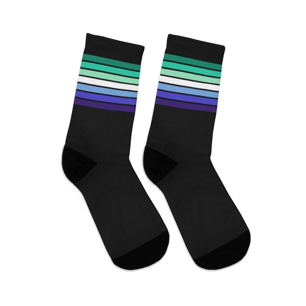 MLM Pride Flag Socks Male Pride Socks Gay Socks Blue Gay Etsy