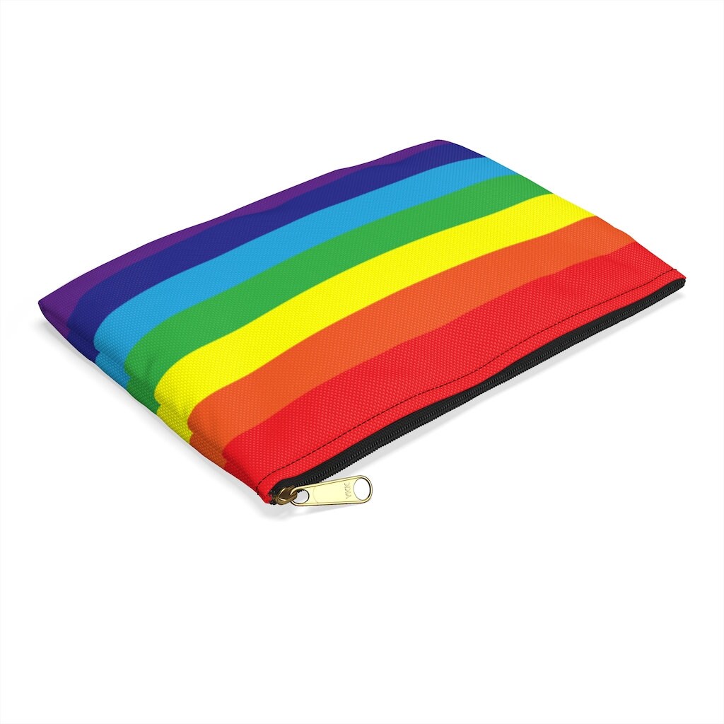 Rainbow Flag Zipper Pouch Rainbow Pride Makeup Bag Gay Pride | Etsy