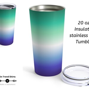 20 oz ombré MLM Flag Tumbler, insulated stainless steel Gay Male Pride Coffee Tumbler, Gay Travel Mug with Lid, Gay Pride Tumbler Cup