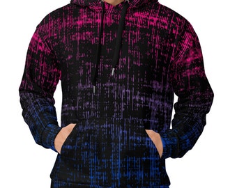 Bisexual Grunge Hoodie, subtle Bi Hoodie, distressed Bi Pride Hoodie, Bisexual Flag Aesthetic, Pastel Goth Hoodie, LGBT Queer Pride Merch