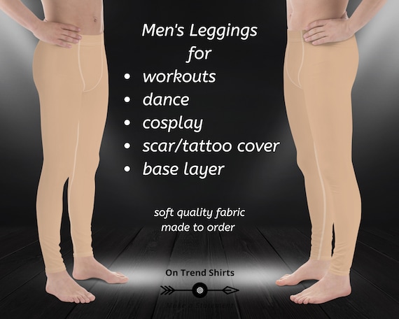 Nude Leggings for Men, Skin Tone Leggings, Beige Leggings, Flesh