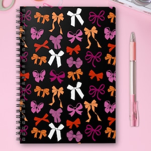 Subtle Lesbian Notebook, Coquette Lesbian Pride Gift for Girlfriend or Daughter, Gay Pride Journal, discreet Lesbian Flag Colors Diary Pad
